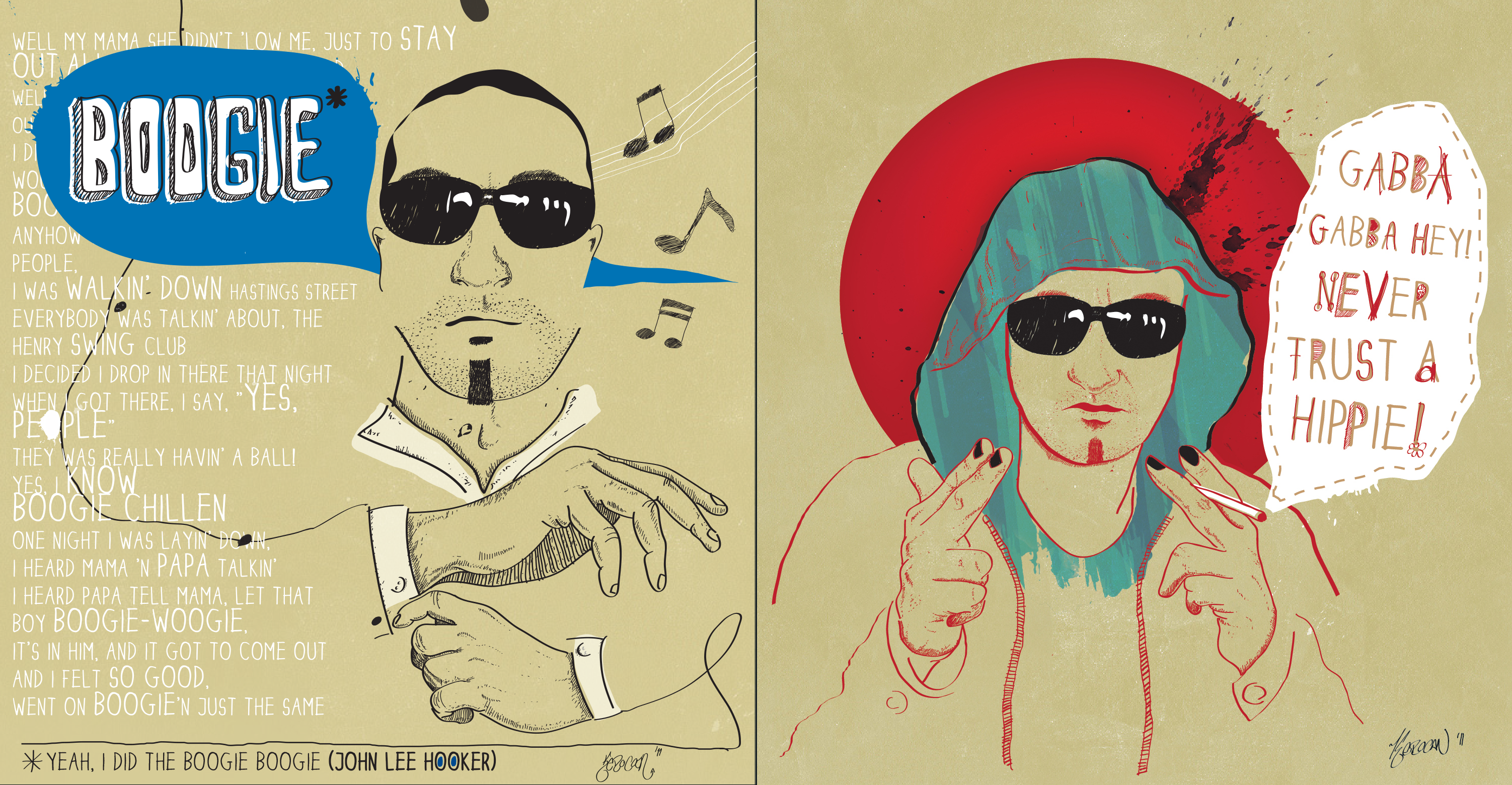 People with eyeglasses